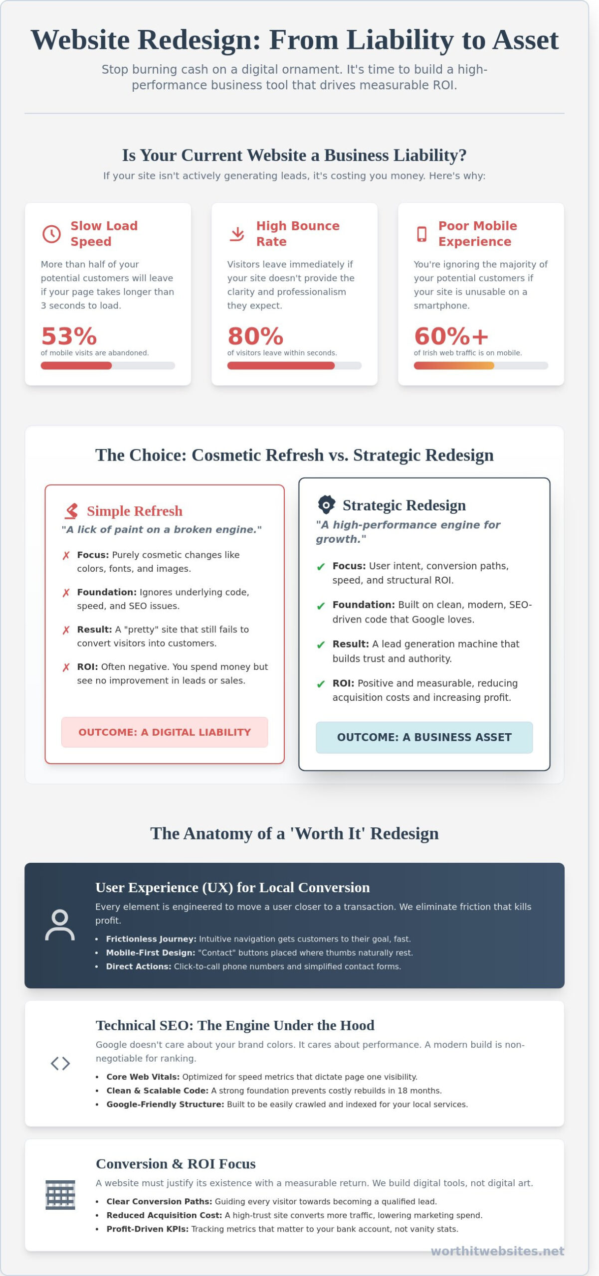 Website Redesign: Turning Your Digital Liability into a Louth Business Asset